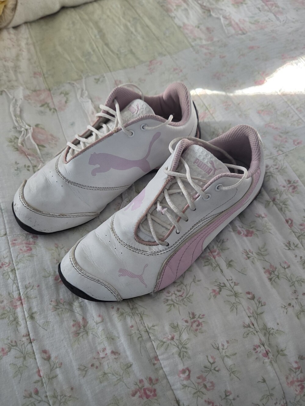 Vtg Puma | Drift Cat III White/Pink/Black Leather Sneakers